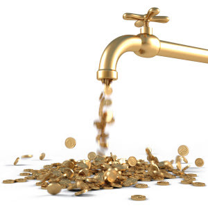golden faucet gold coins