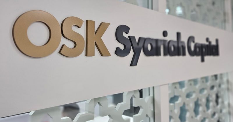 OSK Syariah Capital office signage, representing Islamic investment services and Malaysian financial institution branding