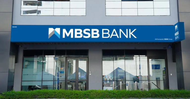 MBSB Bank branch exterior in Malaysia, representing banking services and Islamic financing solutions