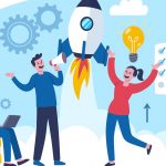 Colleagues starting a business project