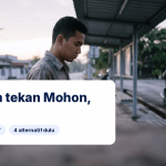 Pemuda di perhentian bas awal pagi teragak-agak menekan iklan pinjaman di telefon, panduan pinjaman selamat iMoney
