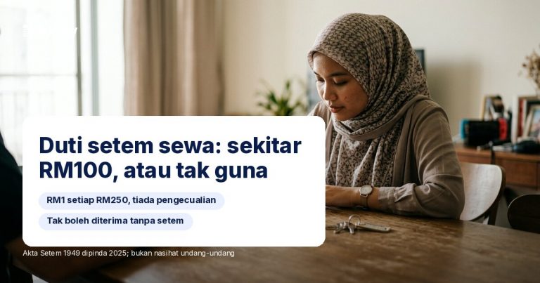Duti setem perjanjian sewa: siapa bayar, berapa, dan kenapa ia melindungi anda